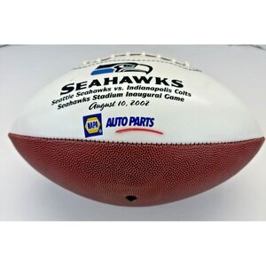 NFL Seattle Seahawks Autograph Football - White Panel Souvenir Inaugural Game